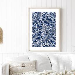 Floral Wall Print, William Morris Inspired Decor, Modern New Home Gift, Art Poster - thumbnail 3