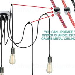 Spider Light 3-12 Chrome Bulb Sockets Octopus Chandelier Pendant Dine Room Lighting Entryway Industrial Light - thumbnail 3