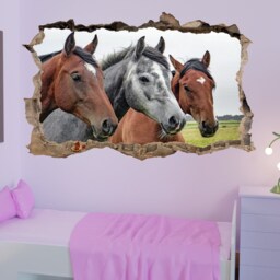 Horses Wall Sticker Animals Mural Art Poster Decal Kids Room Office Nursery Decor 1144 - thumbnail 2
