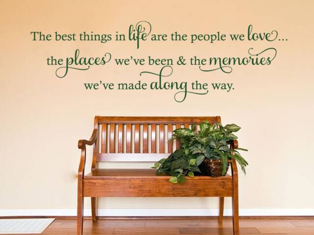 Life, Love & Memories Wall Art Sticker, PVC Decal, Modern Transfer, Quotes - image 1