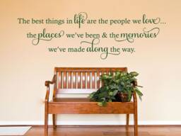 Life, Love & Memories Wall Art Sticker, PVC Decal, Modern Transfer, Quotes