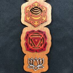Chakra Wall Art, Wooden Hanging, Decoration, Decor, Kundalini Yoga - thumbnail 4