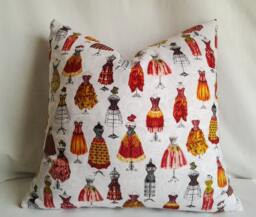 Dress Pillow Cover, 16x16 Decorative Pillow, Toss Home Decor, Summer, Spring White French Style - thumbnail 1