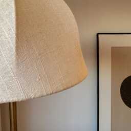 Vintage Shape Lamp Shade Cream Beige Linen Textured Shade Dome Perfect For Table & Floor Lamps Or As A Pendant - thumbnail 3