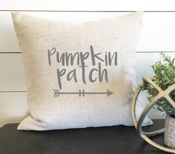 Pumpkin Patch Pillow, Autumn Fall Decor, 18 X18 Pillow, X Linen Gift, Wedding Wedding, Decor