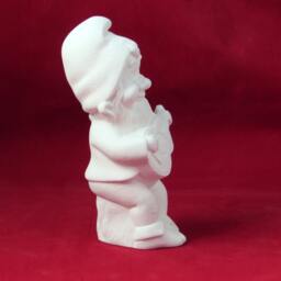 Ceramic Ready To Paint Gnome Playing Guitar - 5 3/4 Inches High Bisque, Lawn & Garden, Indoor Or Outdoor - thumbnail 2