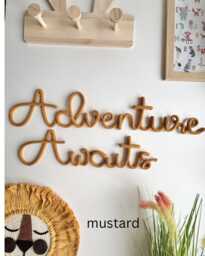Adventure Awaits Sign For Kids Room Wall Hanging Nursery Decor - thumbnail 1