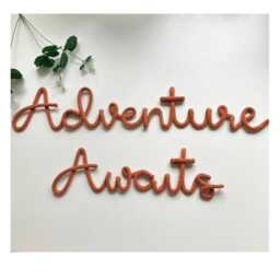 Adventure Awaits Sign For Kids Room Wall Hanging Nursery Decor - thumbnail 3