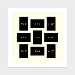 Multi Photo Picture Frame - Holds 9 6x4 Photos in A 33mm White Wood - thumbnail 2