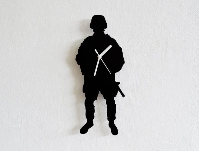 Us Army Soldier Silhouette - Wall Clock - image 1