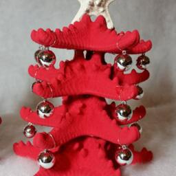 starfish Christmas Tree Decoration, Rhinestone Tree, Beach Table Top - thumbnail 4