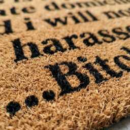 Private Domicile Quote Doormat - Pop Culture Entryway Decor - thumbnail 2