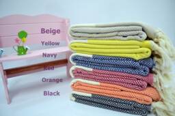Free Shipping Set Of 4 Diamond Peshtemal Beach Towel Pestemal Hamam Turkish - thumbnail 1
