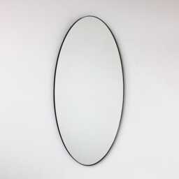 Ovalis??? Oval Shaped Modern Mirror With A Black Frame, Large