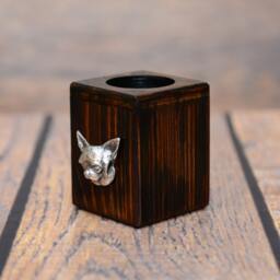 Chihuahua - Wooden Candlestick With Dog, Souvenir, Decoration, Limited Edition, Collection - thumbnail 2