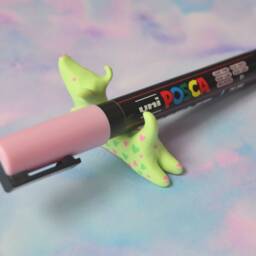 Cute Splooted Pup Desk Buddy Dog Decoration Tiny Decor Curio Shelf Small Gift Lover Collectible Figurine Brush Pen Holder - thumbnail 3
