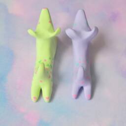 Cute Splooted Pup Desk Buddy Dog Decoration Tiny Decor Curio Shelf Small Gift Lover Collectible Figurine Brush Pen Holder - thumbnail 2