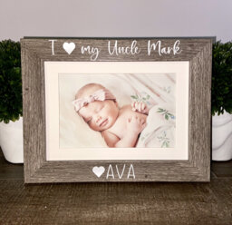 I Love My Uncle Personalized Picture Frame, Father's Day Gift, Uncle New Baby Gift From Child, Birthday - thumbnail 1