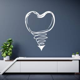 Tooth Wall Decal Dental Clinic Decor, Removable Vinyl Sticker 1289 - thumbnail 3
