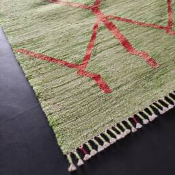 Runner Rug Abstract, Handmade Artisan Afghan Turkish Aztec Natural Sheep Wool Flatweave Kilim 198x60 cm - thumbnail 2