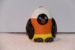 Candy Corn Penguin, 100% Handmade - thumbnail 1