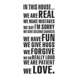 In This House Wall Decal - Family Rules Decor For Living Room Art Lettering - thumbnail 2