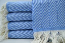 "Blue Blanket, Bed Cover, Turkish Towel, Throw Blanket, Large Blanket, Sofa Cover, 200cmx225cm, Turkish Pestemal, Throw, Cover, 79""x89"