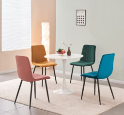 Mof Stripe Pattern Dining Chairs - 6 Colours Available - thumbnail 1