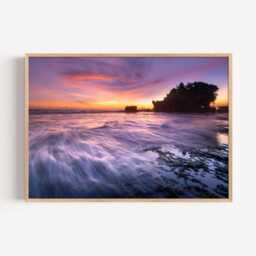Tanah Lot Bali Print, Coastal Photography Wall Art, Sunset Temple Decor - thumbnail 2