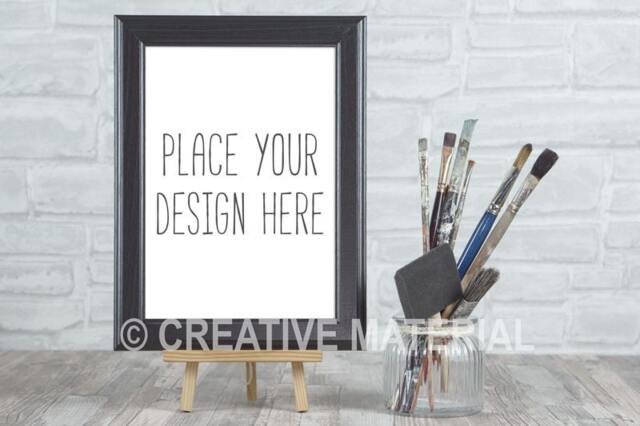 "Frame Mockup - Brushes Styled Stock Photo Showcase Ratio 20cm X 30cm Or 8"" 11.75" - image 1