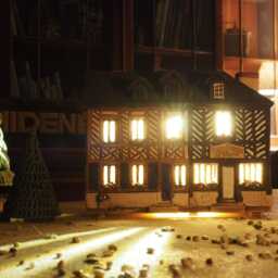 Handcrafted Ceramic House Tealight Holder - Miniature Cafe in France - thumbnail 3