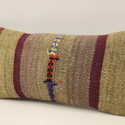 Kilim Pillow Cover, 10x20 Inches 25x50 cm, Lumbar Cushion, Throw Cover Sofa Pillow, 4Yef-735 - thumbnail 3