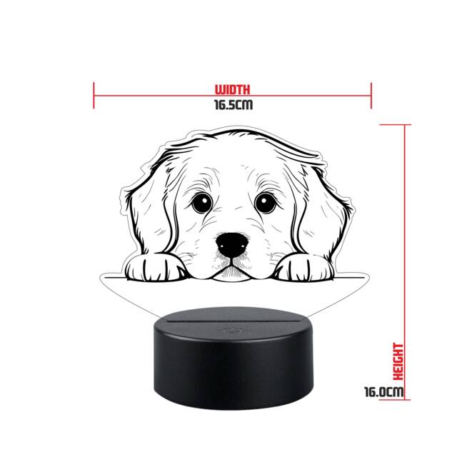 Personalised Golden Retriever Led Night Light - Dog Puppy Gift - image 1