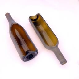 Frosted Glass Succulent Planter - Upcycled Wine Bottle Pot Snack Dish - thumbnail 2