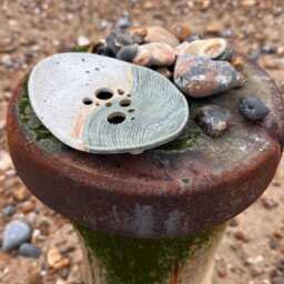 Slab Built Ceramic Soap Dish/Home Decor Coastal Style Homeware - thumbnail 2