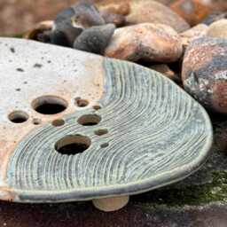 Slab Built Ceramic Soap Dish/Home Decor Coastal Style Homeware - thumbnail 3