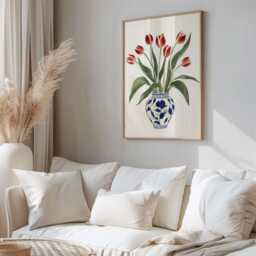 Flower Print, Dopamine Decor, Dorm Market Funky Wall Art, Quirky Cloakroom Preppy Room Decor - thumbnail 2
