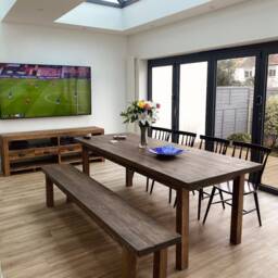 Handmade Chunky Farmhouse Dining Table - Solid Wood, Custom Size, Free UK Delivery - thumbnail 2