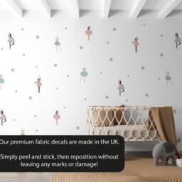Red Strawberry Fabric Wall Stickers Reusable Playroom Decals - thumbnail 3