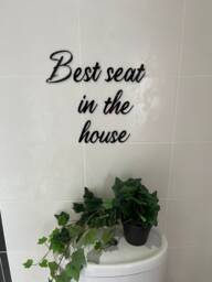 Acrylic Bathroom Wall Hanging Funny Restroom Decor - 20cms