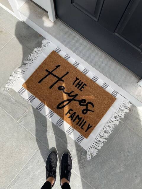 Custom Personalized Family Name Doormat, Family Name, Housewarming Gift, Cute Trendy Gift Idea, Wedding