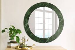 Green Marble, Green, Round Mirror Frame, Decorative Mirror, Frame Print, Unique Wall
