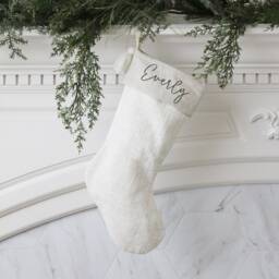 Custom Personalized Christmas Stocking With Tassel - Monogram Xmas Family Name Farmhouse Holiday Decor - thumbnail 2
