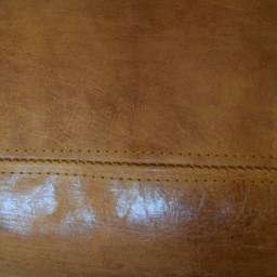 Leather Pouf, Light Tan Handmade Footstool, Moroccan Leather Pouffe, Large Ottoman Coffee Table, Pouf Chair - thumbnail 2
