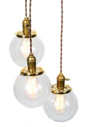Simply Modern 3 Globe Vintage Light Chandelier - thumbnail 2