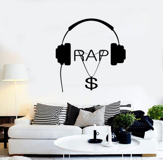 Wall Vinyl Music Hip Hop Rap Songs Money Guaranteed Quality Decal Mural Art 1562Dz - image 1