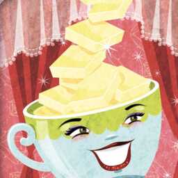 Butter Cup Art Print - Kitschy Whimsical Illustration - 5x7 Vertical Print - thumbnail 3