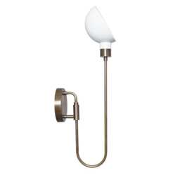 Mid Century Style Brass Wall Lamp Handmade Articulated Sconce With Rotating Shade - thumbnail 3