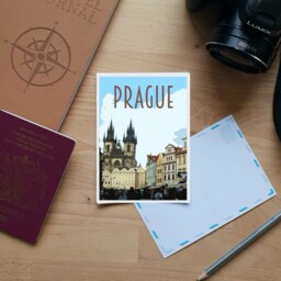 Prague Travel Poster - Retro Style Czechia Art Print - thumbnail 3