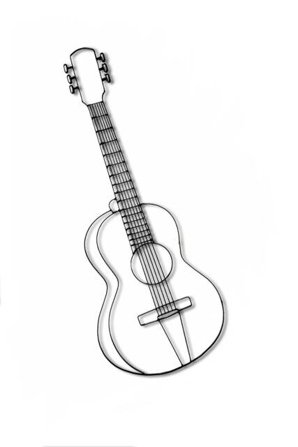 Guitar Music Instrument Metal Wall D??cor & Sculpture - image 1